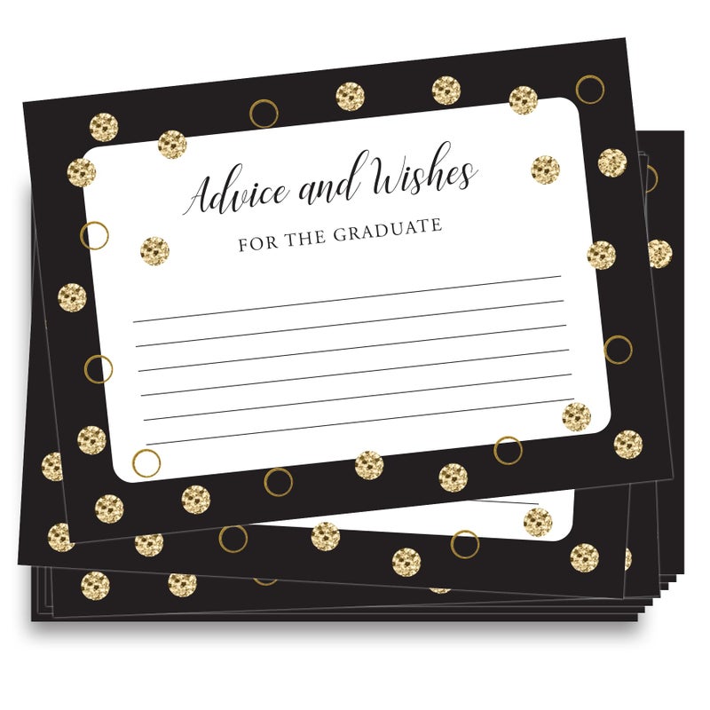 Paper Frenzy Graduation Gold Dot Advice for the Grad Cards - Pack of 25 - Image 2